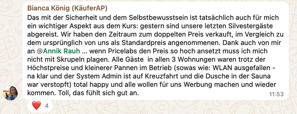 Testimonial von Bianca König zur Fewo-Angels Akademie by Annik Rauh