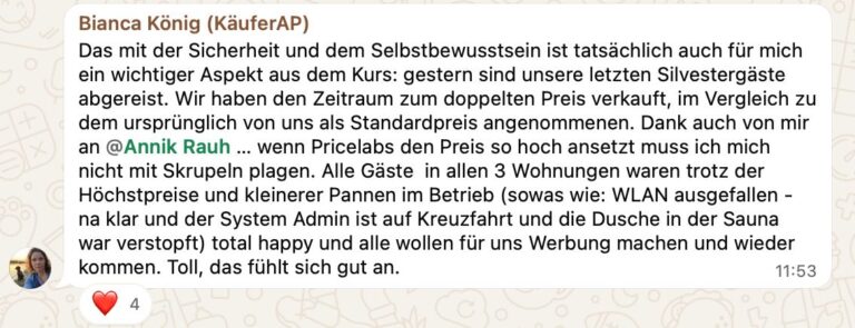 Testimonial von Bianca König zur Fewo-Angels Akademie by Annik Rauh